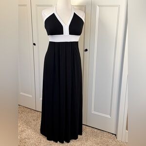 Calvin Klein Black and White Maxi Dress